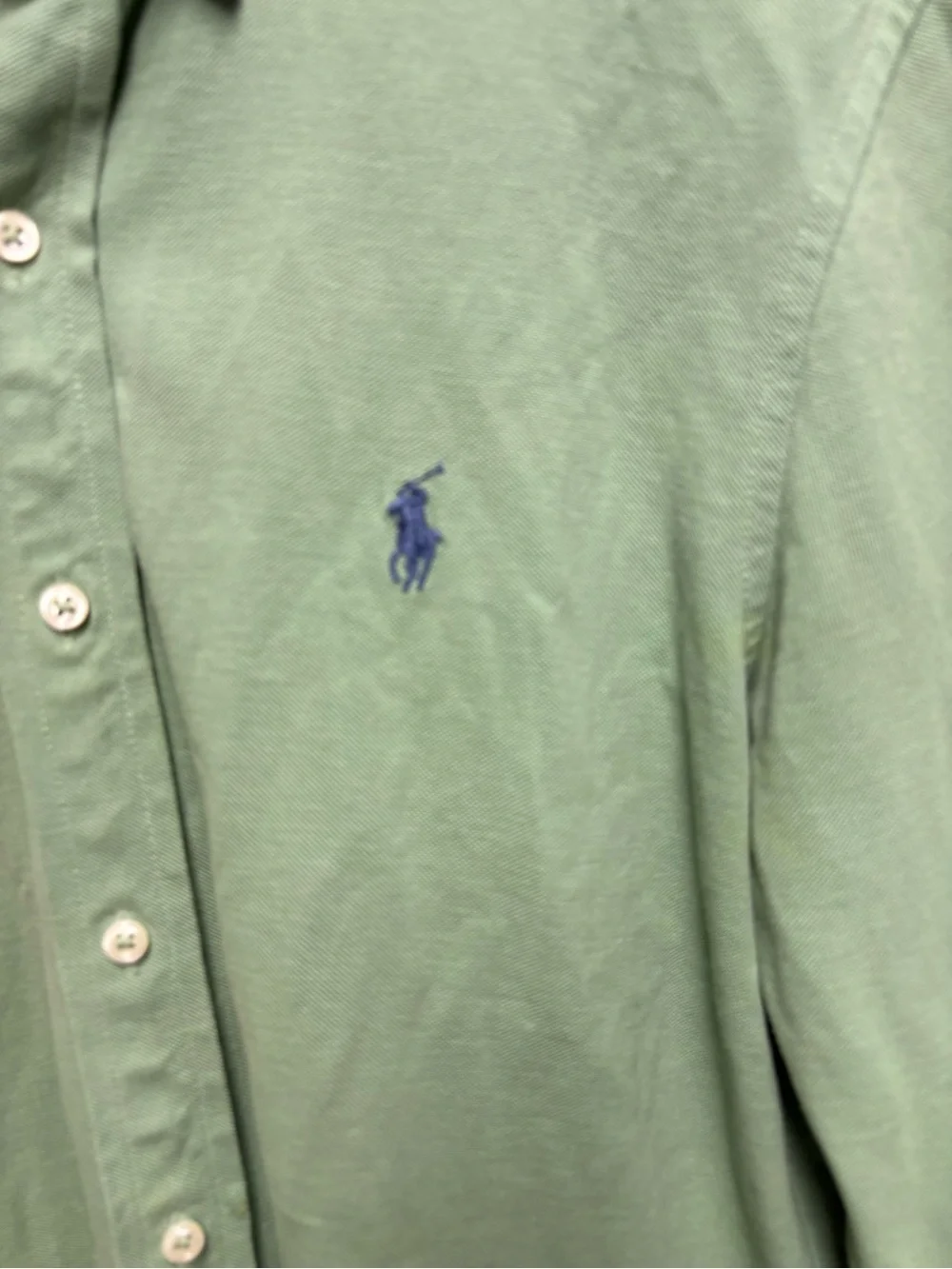 Polo Ralph Lauren Men's Long Sleeve Featherweight Mesh Button Down Shirt Green